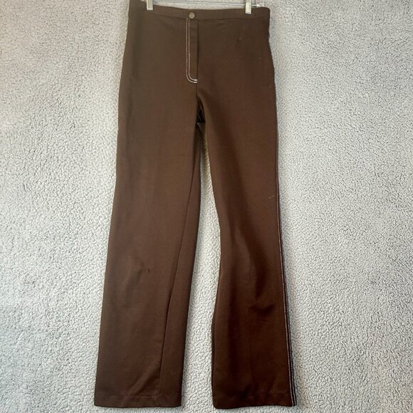 Vintage 70’s NPC Fashions Brown Polyester Slacks Size 30x32 - Picture 2 of 10